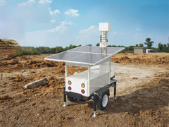 Atölye kurulumu güneş enerjili güvenlik kamerası römorku