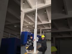 Güneş enerjili kamera römorku için teleskopik direk