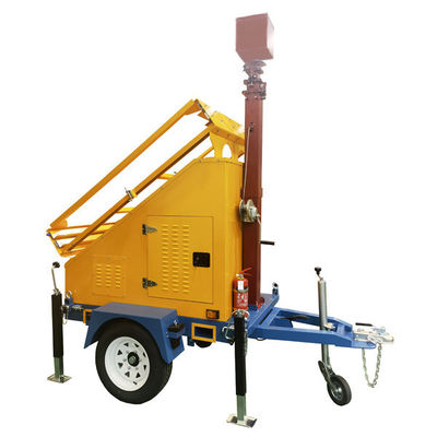OEM Güneş Paneli Mobil Güneş Rel Arabası 6m 7m El Teleskop Mast ile