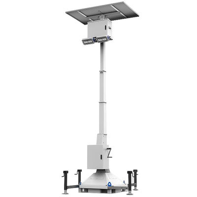 Taşınabilir Güneş LED Floodlight Park Alanı Işığı İçin Çekilebilir Mast Kulesi