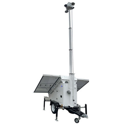Geçici inşaat alanı için 3*400W güneş panelleri ile CCTV kamera güvenlik römork