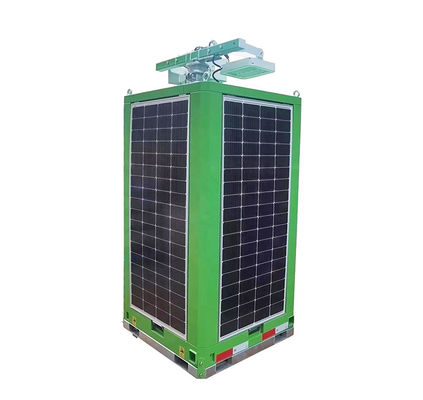 Çok yönlü Güneş Güvenliği İzleme Kameraları 4*230W Güneş Panelleri ve 2*200 Ah Pilli Işık Kulesi