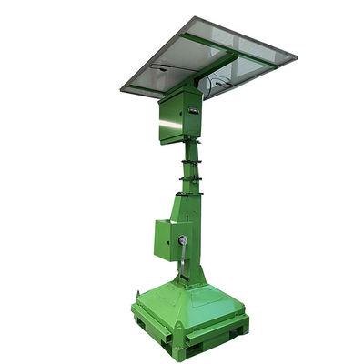Güneş taşınabilir sokak 2 * 50W LED sel ışıkları golf sahası aydınlatması için ışık kulesi