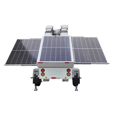 Sağlam Dayanıklılık Mobil Güneş Işık Kulesi Güneş Enerjisi Enerji Sistemi Gel Pil Led Light Trailer Geçici Işıklandırma İçin