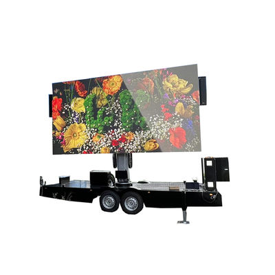 Yüksek Kontrastlı LED Ekran Ekranı Dış Reklam için Hidrolik Mast Trailer
