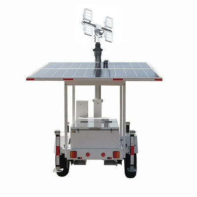 Yüksek verimlilikli Enerji tasarrufu mobil güneş enerjisi sistemi floodlight lighting trailer for construction site lighting