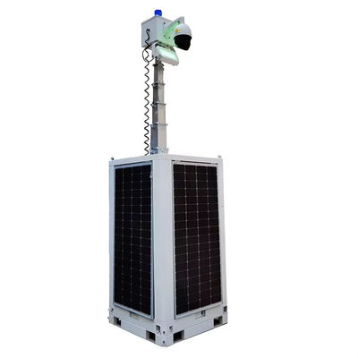 Güneş enerjisi ile çalışan güvenlik CCTV kulesi inşaat alanı için dayanıklı ve istikrarlı