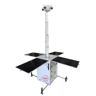 quality Madencilik Sahaları İzlemesi için Elektrikli Direkli Güneş Enerjili CCTV Gözetleme Kuleleri factory