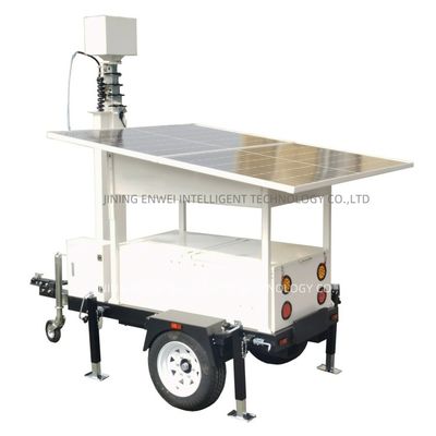 Mobil Kamera Römorku Güneş Enerjili CCTV Gözetim Römorku 2*590W Güneş Paneli ve Özelleştirilebilir Işık ile