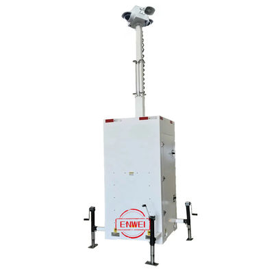 Uzak saha çalışmaları için CCTV kamerası olan Mobil Küp İzleme Kulesi