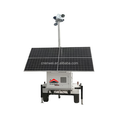 Geçici Mühendislik Güvenliği için 4K Kameralı Güneş Enerjili Güvenlik İzleme Römorku