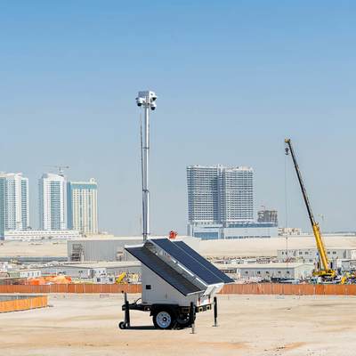 Site İzleme için 3*400W Güneş Panelli Güneş Enerjili Gözetleme Römorku