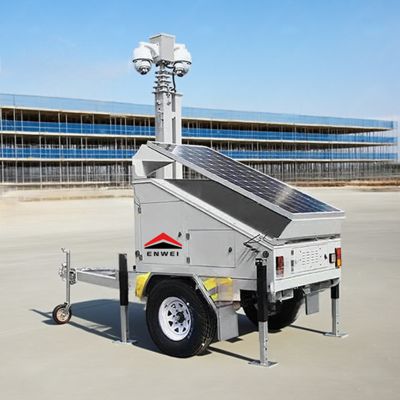 İnşaat Alanı İzleme için Hızlı Çaplandırma Güneş Enerjisi Kamerası 5G CCTV Trailer