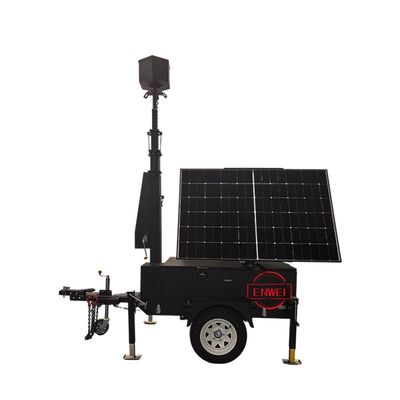 Mobile Video Surveillance Trailer CE-Certified Solar Trailer For Parking Lot Management