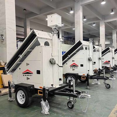Kendi Kendine Enerji Üreten Güneş Enerjili Kamera Römorku Depolama ve Lojistik Park İzleme için Güneş Enerjili Güvenlik Römorku