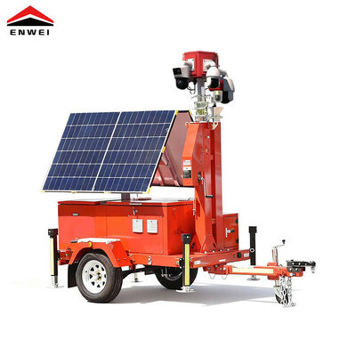 Otopark Gözetimi İçin İki 450W Güneş Panelli Off-Grid Mobil CCTV Fragmanı
