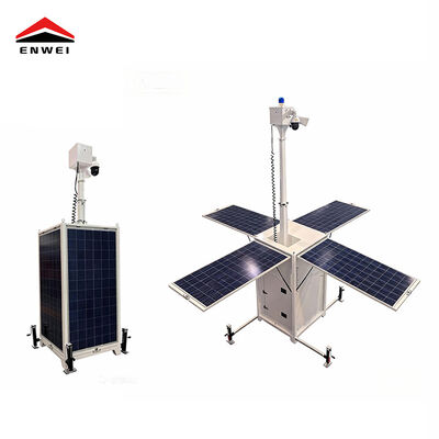 Hareketli CCTV Kulesi Hızlı Uygulama Güneş Cctv Kulesi Dört 350W Güneş Panelleriyle İnşaat Alanları İzleme