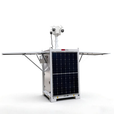 Uzak yerlerde 24 saat çevrimdışı izleme için mobil video gözetleme kulesi