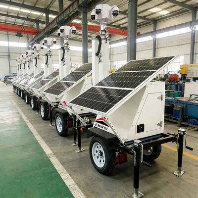 Düşük Güç Tasarımlı Güneş Enerjili Kamera Güvenlik Treyleri Güneş Panelleri Geçici Yol İzleme İçin Gözetim Treyleri