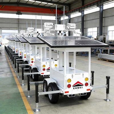 Recycling Mobile Solar Panels Camera Security Trailers Portable Solar Powered Security Trailers For Oilfield Monitoring